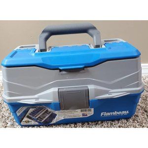 Flambeau Outdoors 6382TB 2-Tray - Classic Tray Tackle Box - Blue/Gray
